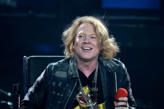 US singer Axl Rose performs with Australian band AC/DC in Marseille on May 13, 2016. / AFP / BORIS HORVAT (Photo credit should read BORIS HORVAT/AFP/Getty Images)