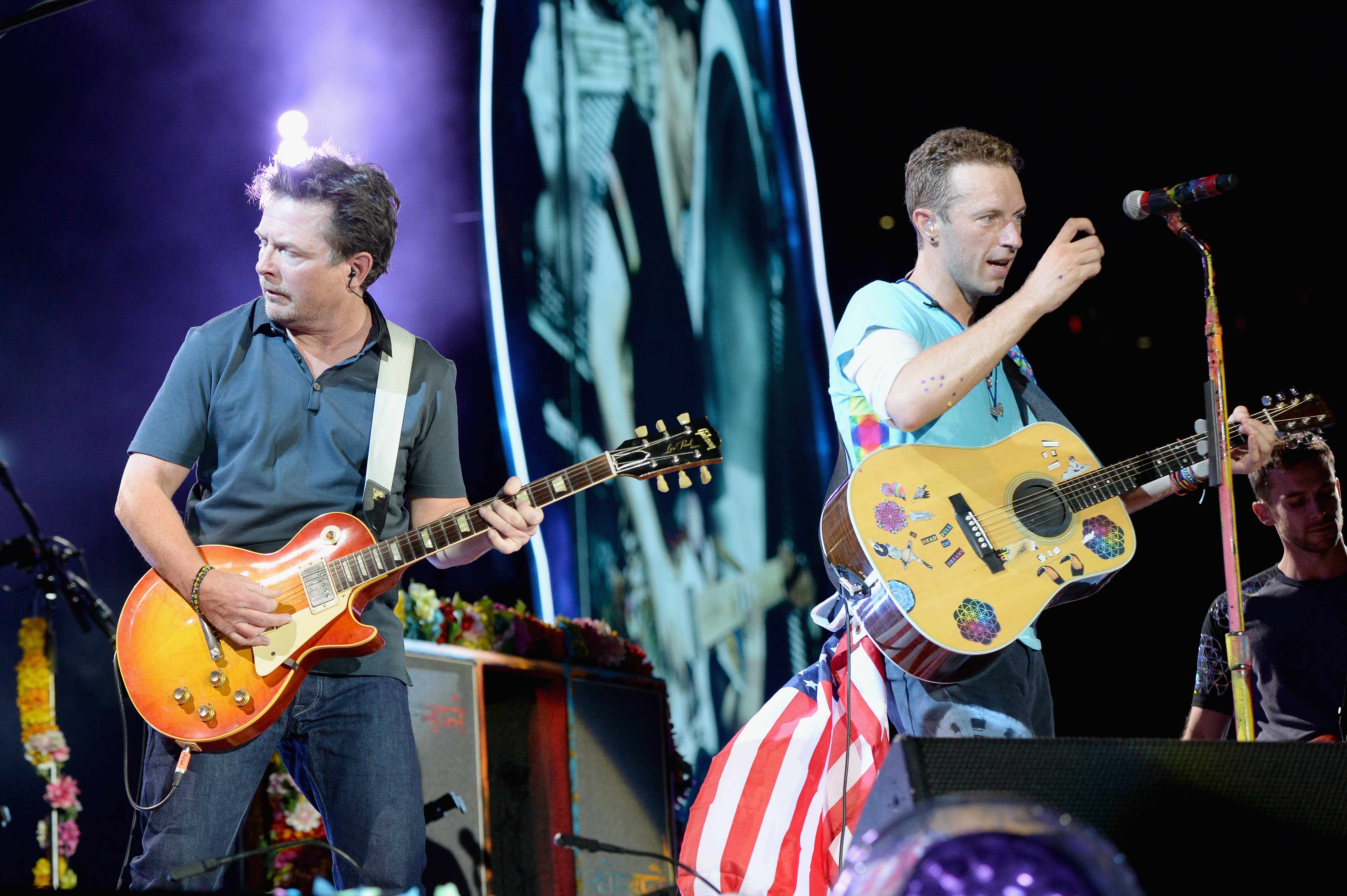 Michael J. Fox und Coldplay in New Jersey