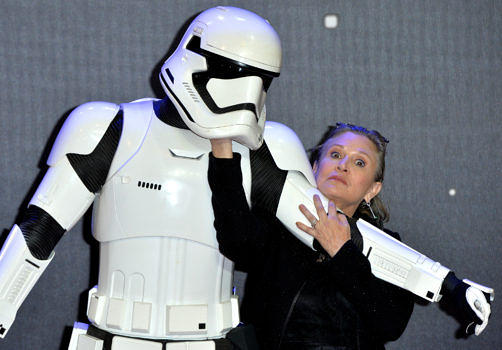 Carrie Fisher bei der Premiere von "Das Erwachen der Macht"