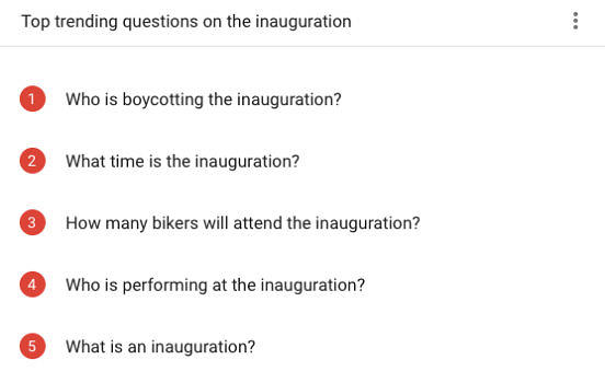 Ein Blick in Google-Trends beweist: Proteste gegen die Amtseinführung von Donald Trump könnten mehr Aufmerksamkeit bekommen, als die Inauguration.