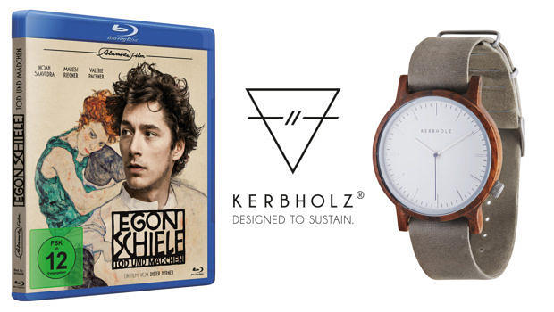 „Egon Schiele“ auf Blu-ray und eine Uhr von Kerbholz