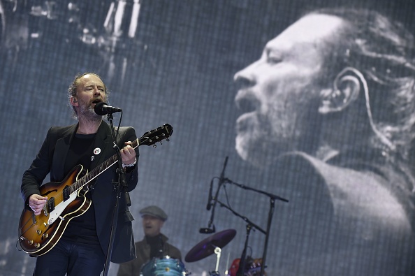 Hier „stöhnt und wimmert“ er: Thom Yorke von Radiohead beim „Glasgow Green“-Festival 2017.
