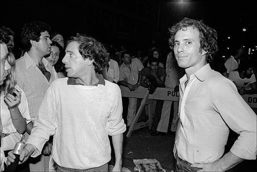 Vor dem Studio 54: Steve Rubell (l.) und Ian Schrager im Jahr 1978. 