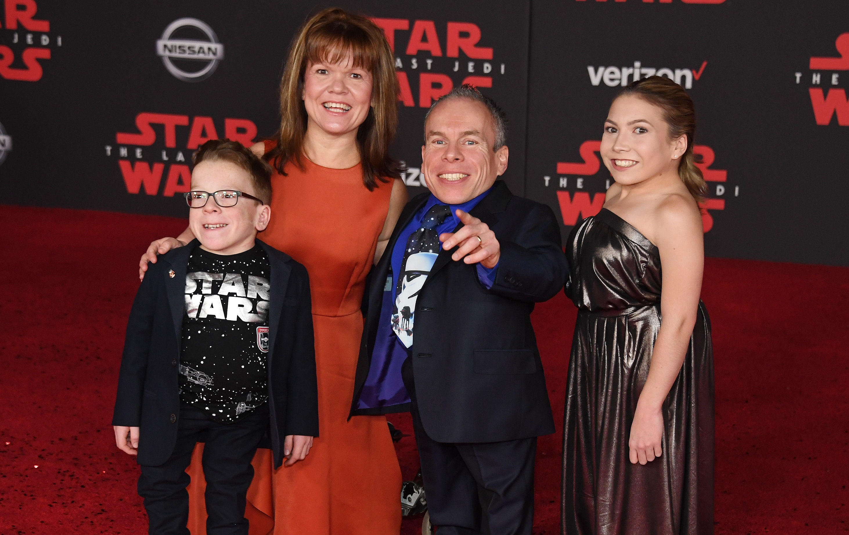 Harrison Davis, Samantha Davis, Warwick Davis und Annabelle Davis