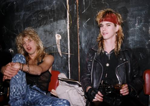 1986: Steven Adler und Duff McKagan von Guns N' Roses.