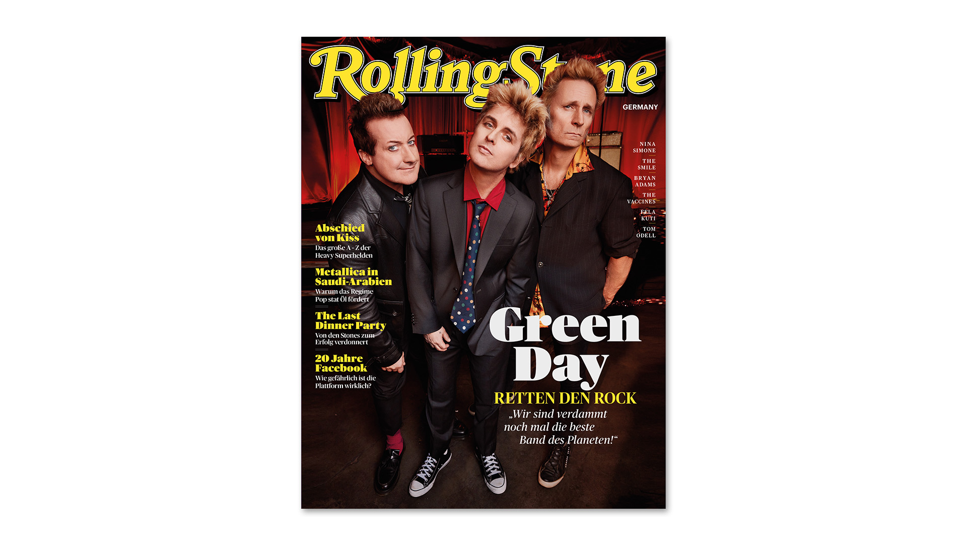 Das Cover der Februar-Ausgabe des ROLLING STONE mit Green Day