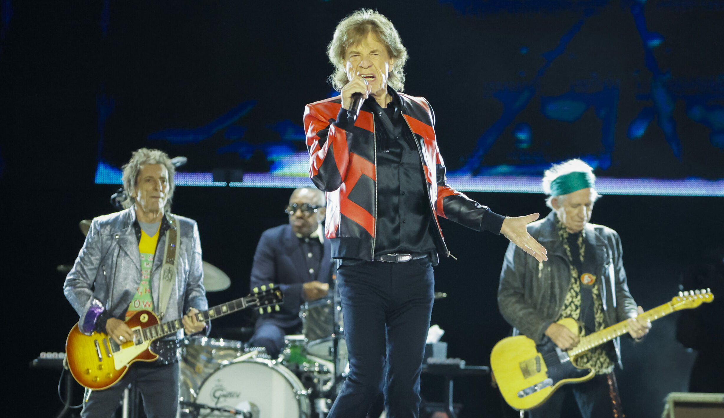 Mick Jagger live mit den Rolling Stones in Foxborough, Massachusetts am 30. Mai 2024