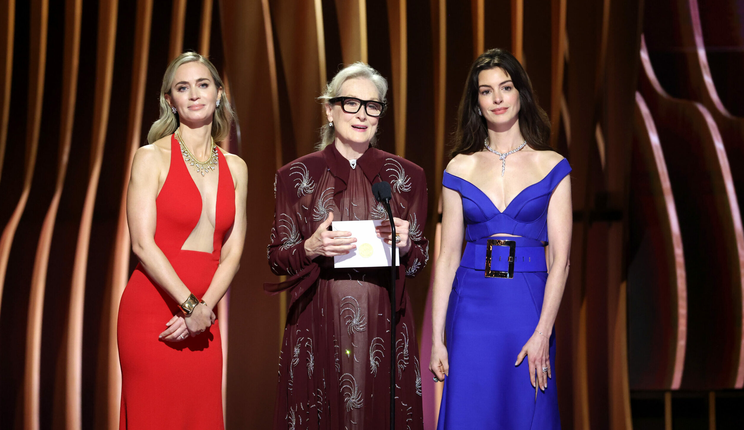 Erinnerung an "Der Teufel trägt Prada": Emily Blunt, Meryl Streep und Anne Hathaway bei den SAG Awards 2024