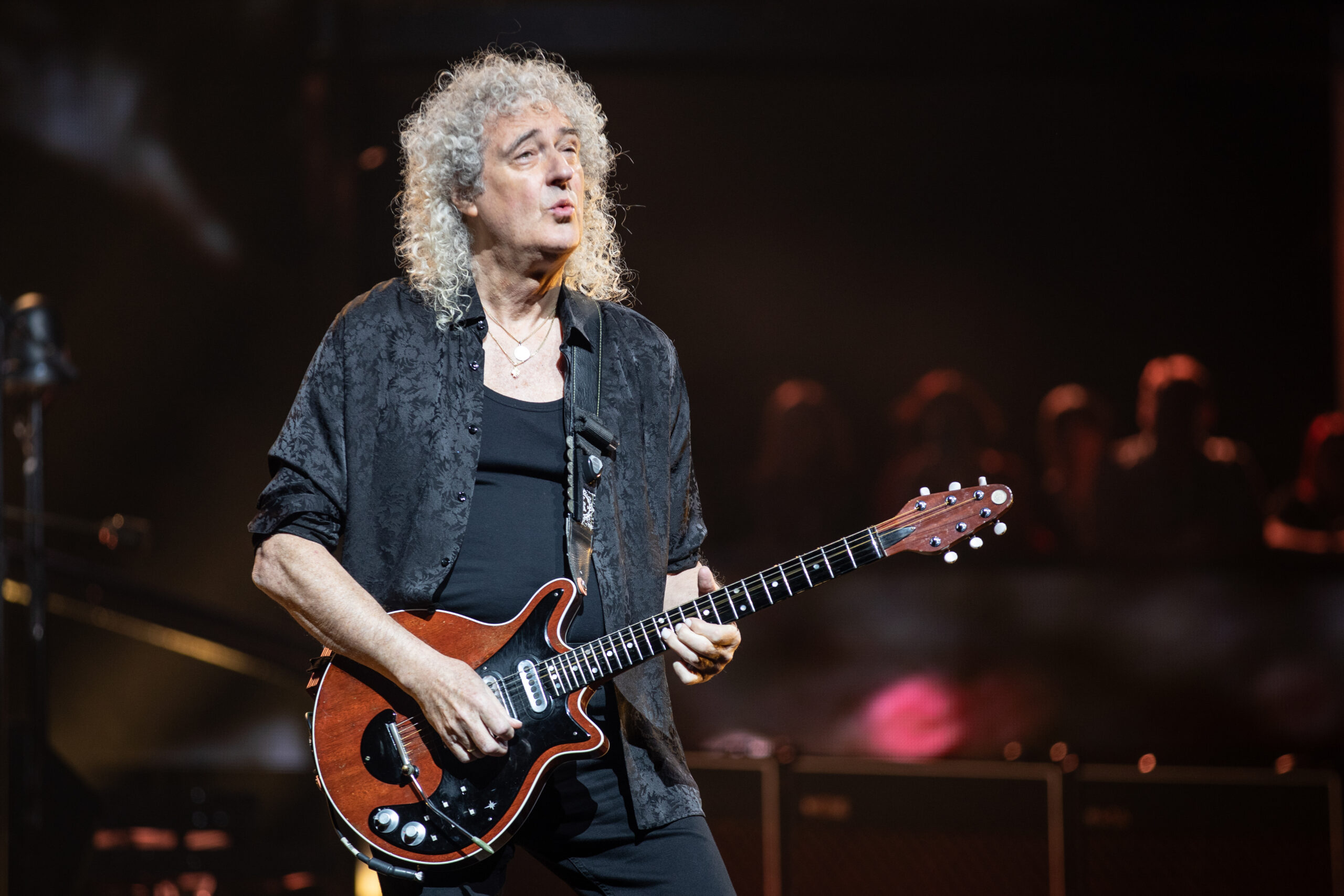 Brian May von Queen tritt am 08. November 2023 im Chase Center in San Francisco, Kalifornien auf