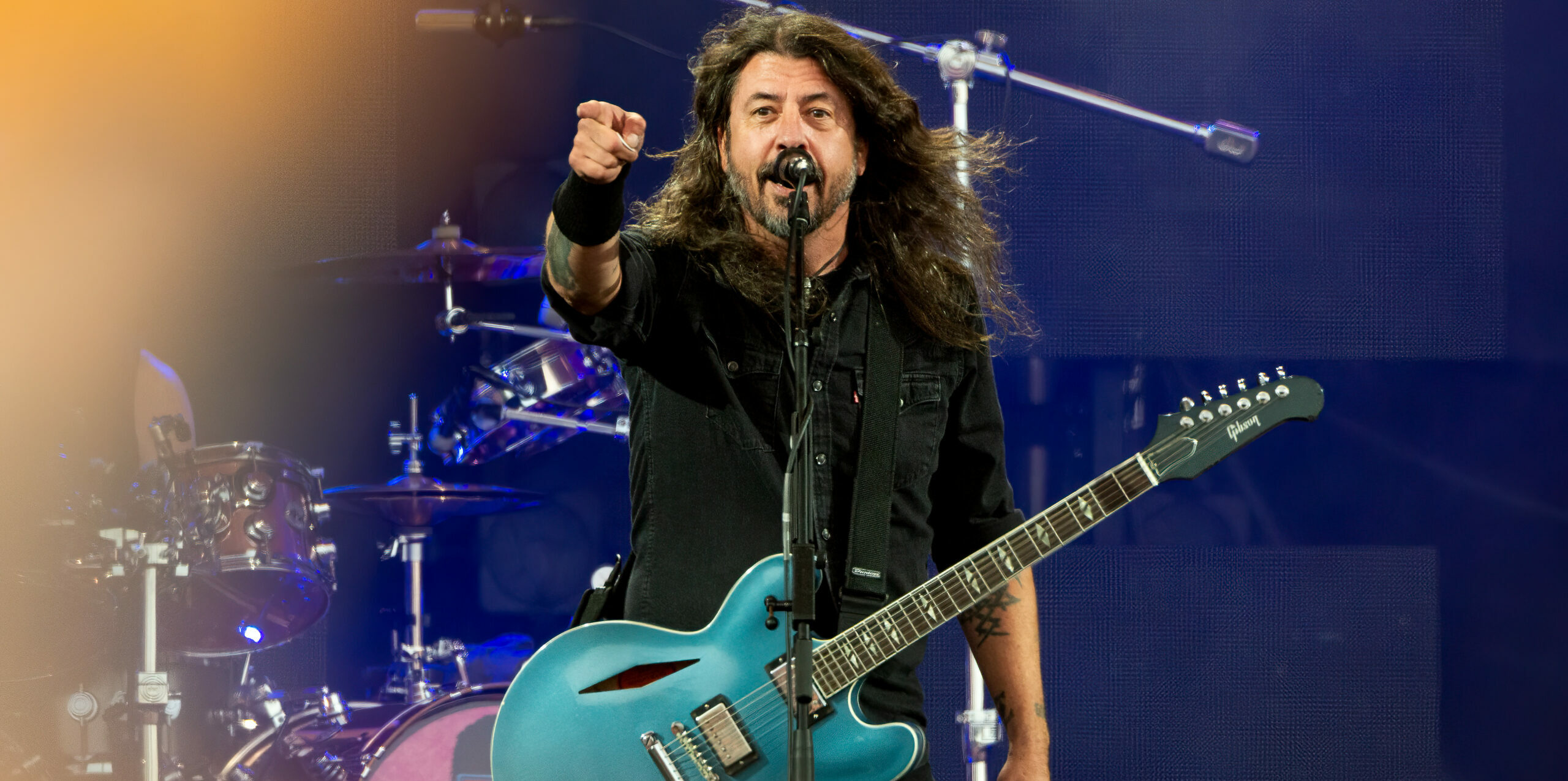 Dave Grohl von den Foo Fighters beim Roskilde Festival in Dänemark 2024