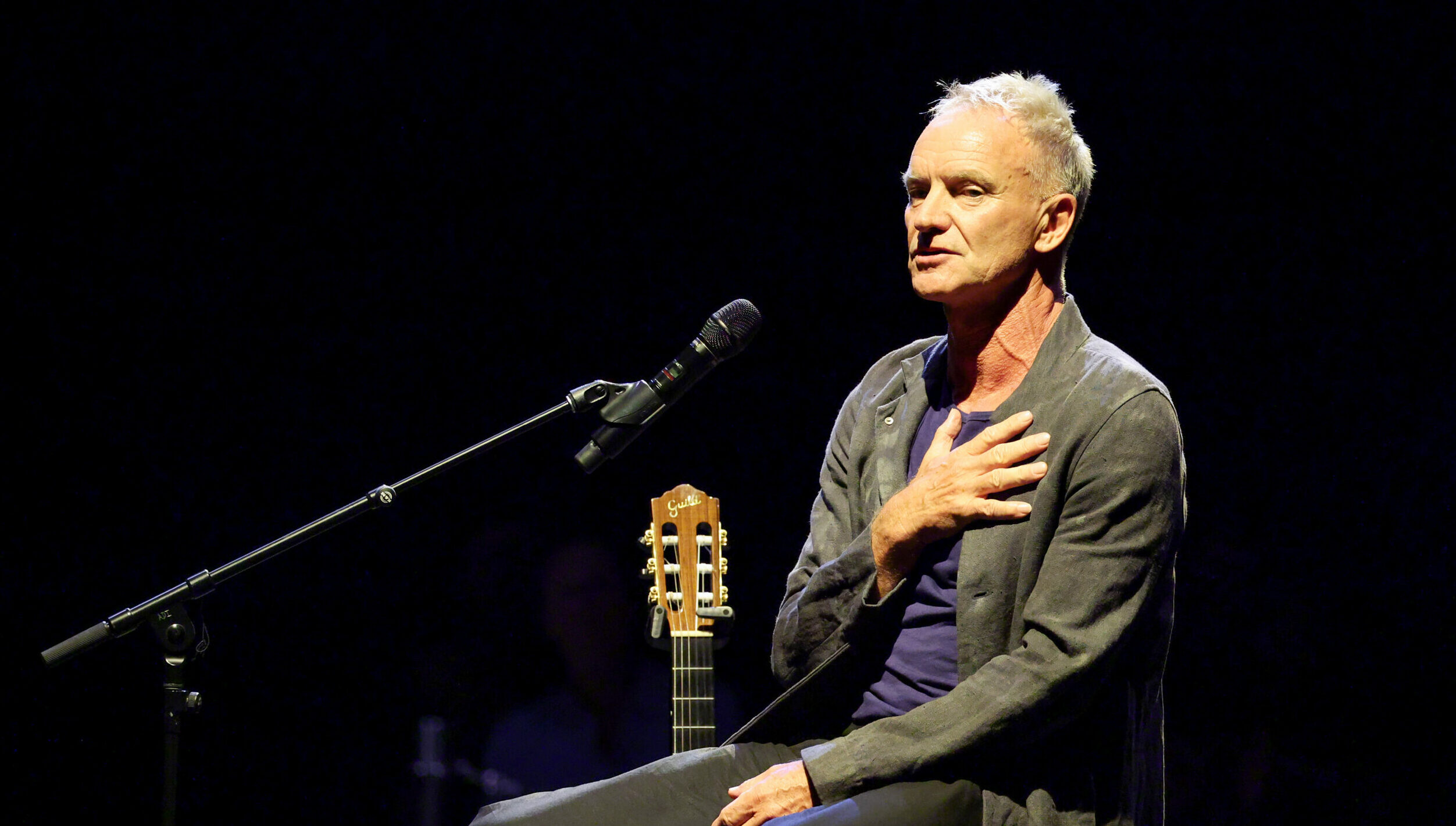 Sting bei Philippe Petits Stunt 2024