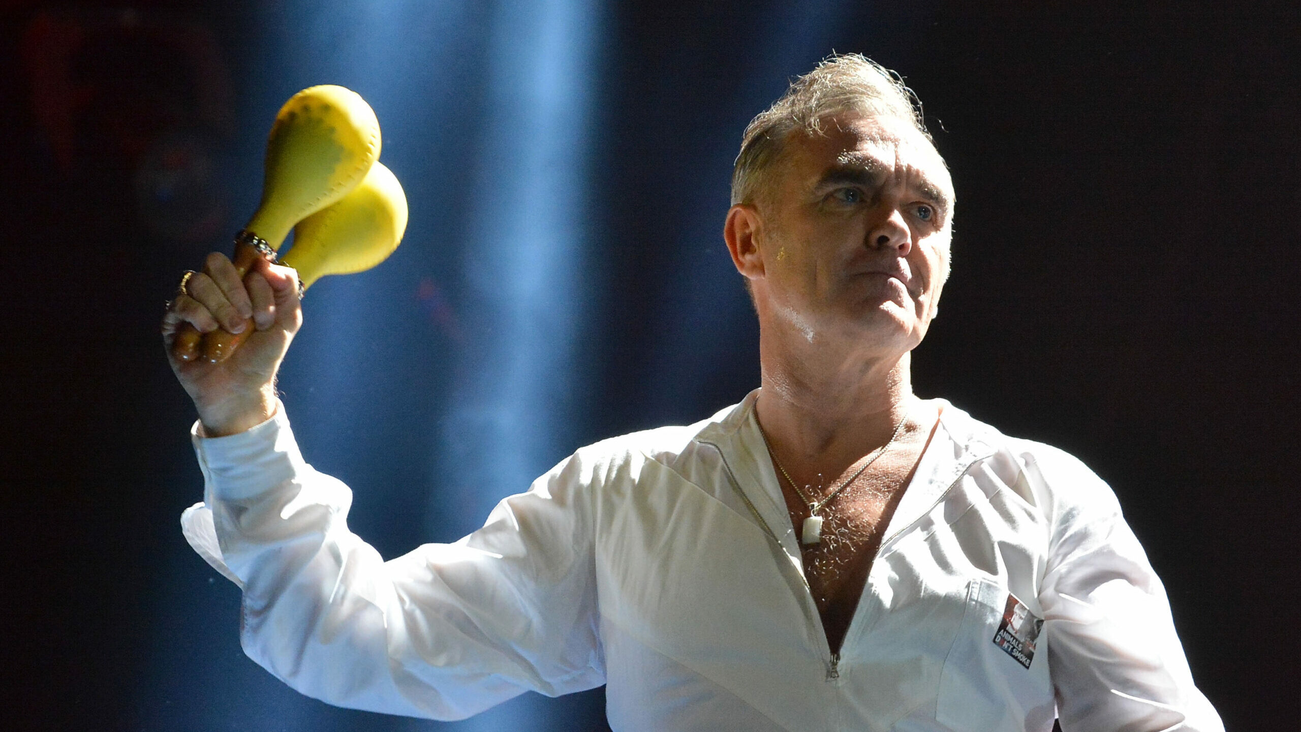 Morrissey tritt live auf der Bühne der 02 Arena am 29. November 2014 in London auf