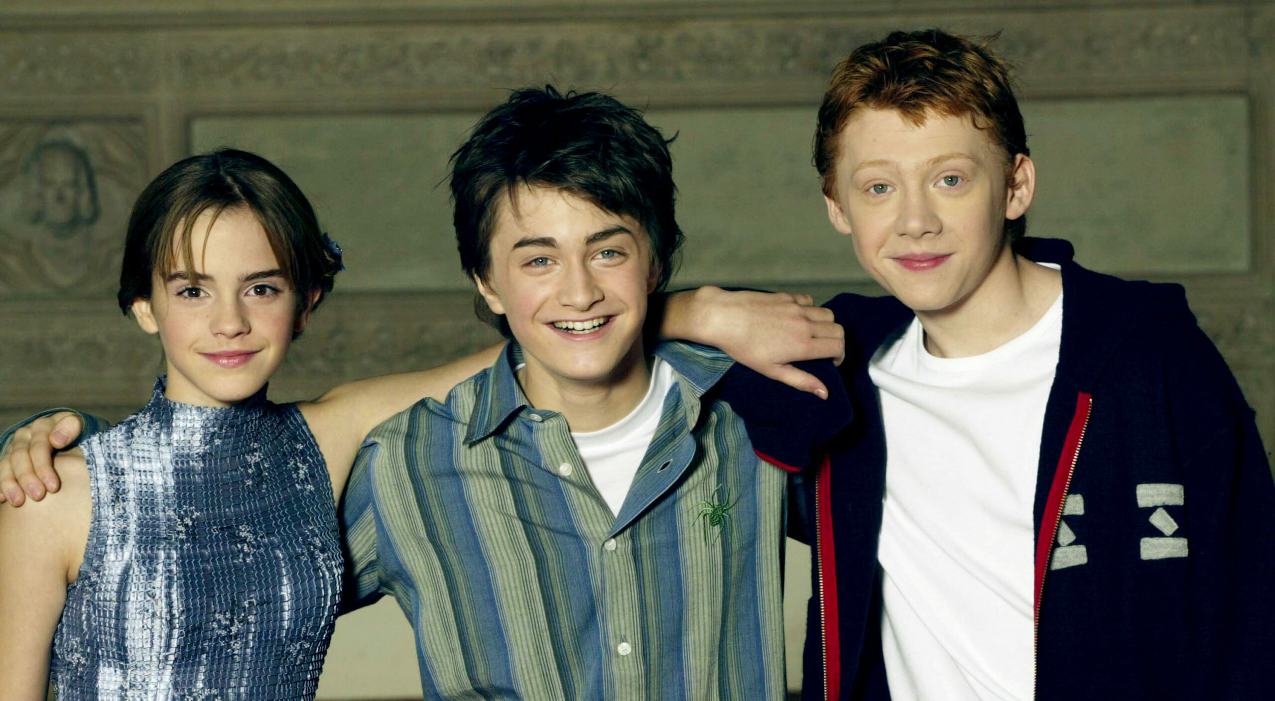 Emma Watson, Daniel Radcliffe und Rupert Grint 2002