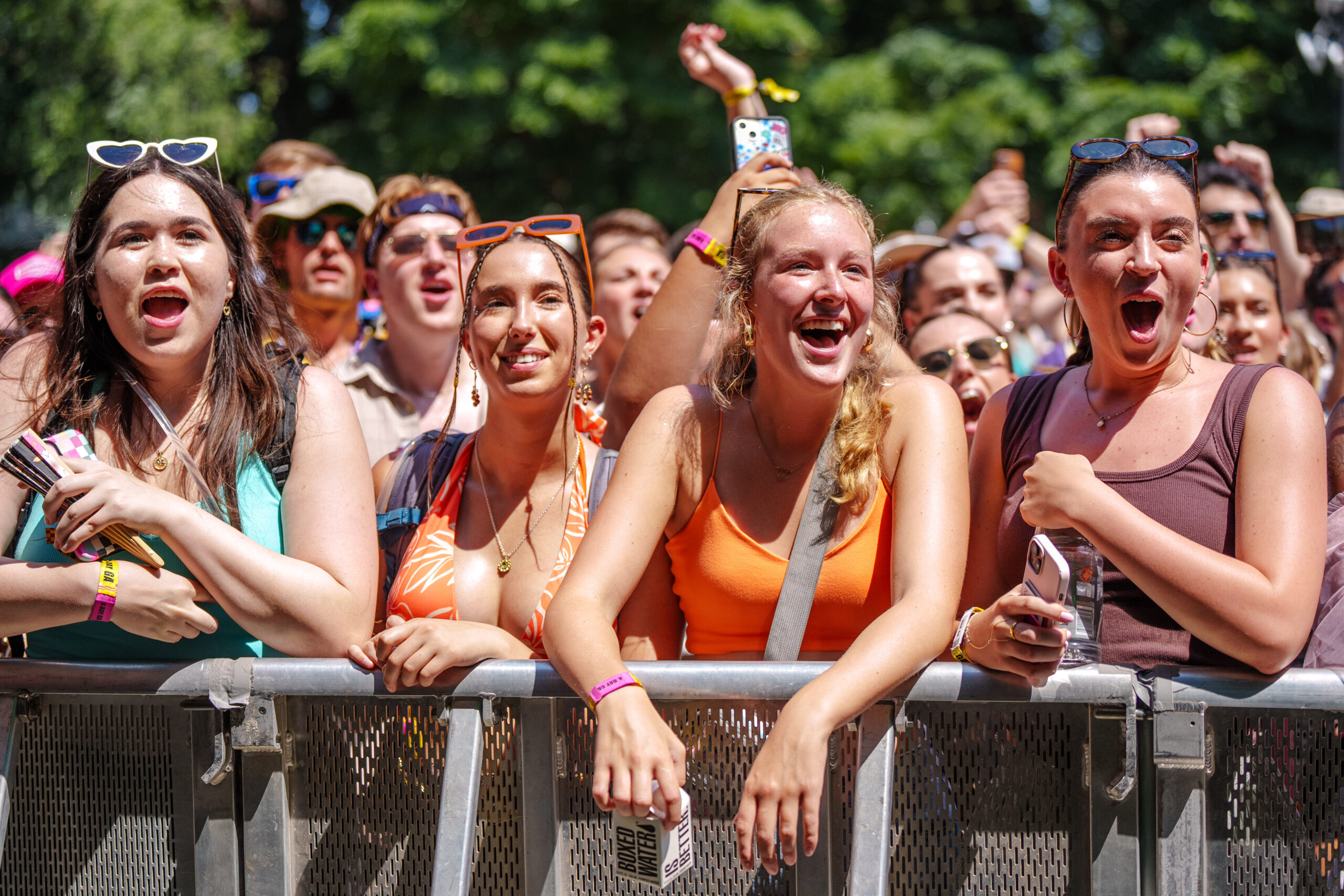 CHICAGO, ILLINOIS - AUGUST 04: A general view of the atmosphere during Lollapalooza at Grant Park on August 04, 2024 in Chicago, Illinois. (Photo by Josh Brasted/FilmMagic)