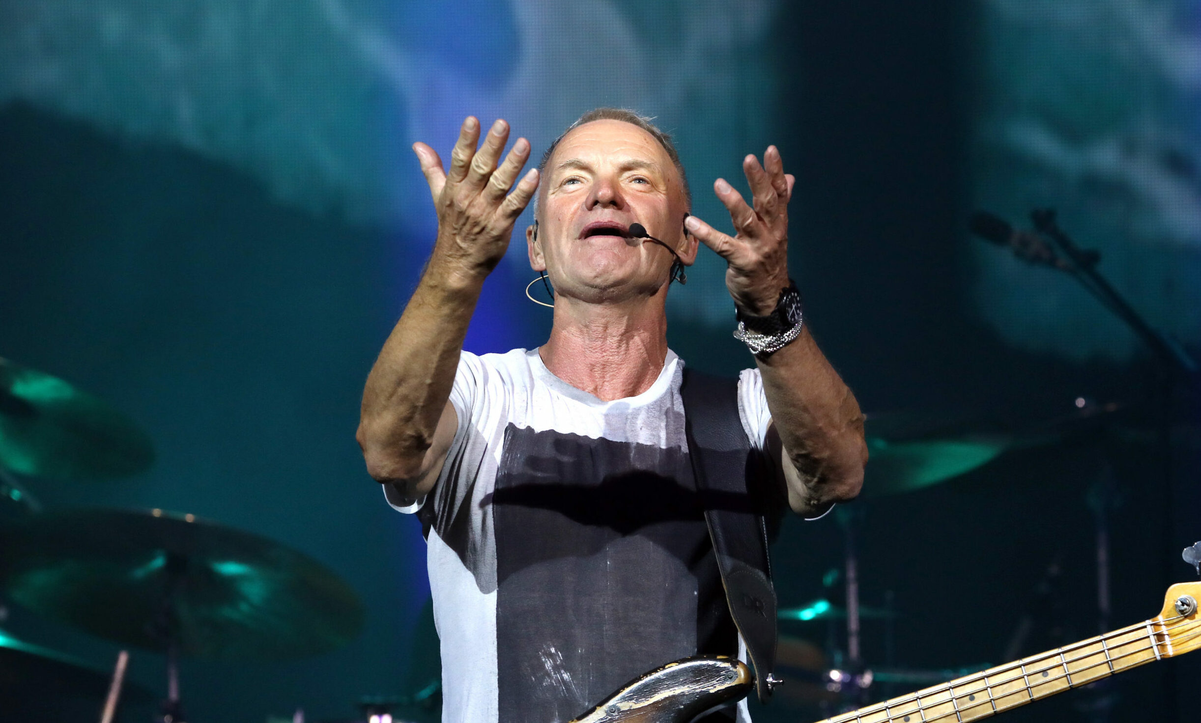 Sting bei seinem Auftritt mit Sting 3.0 in der Massey Hall in Toronto 2024