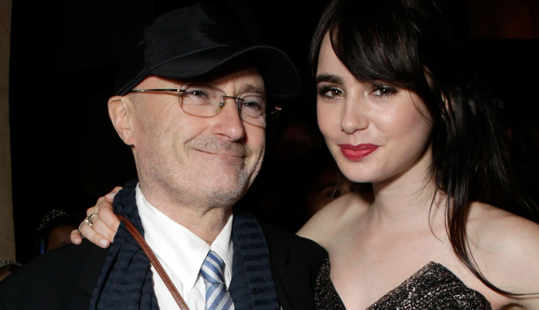 Sänger Phil Collins mit seiner Tochter, der Schauspielerin Lily Collins