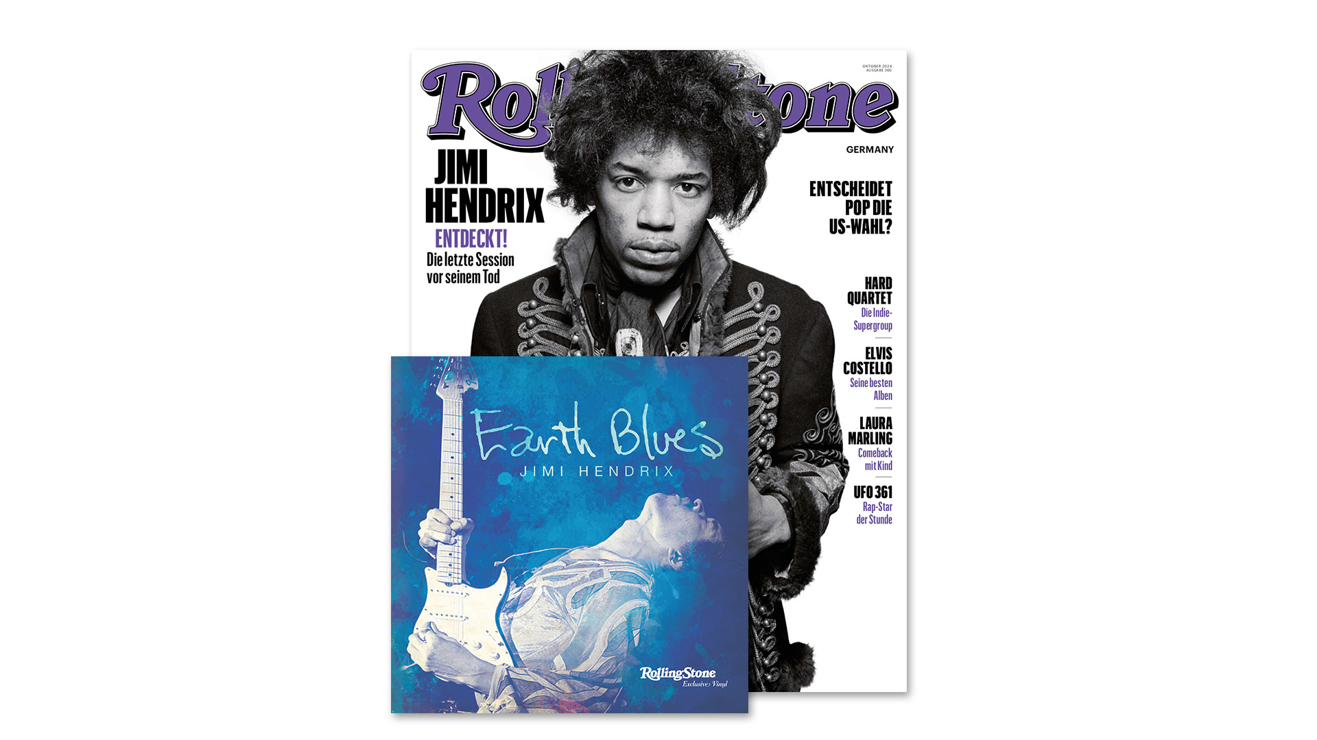 Die Oktober-Ausgabe des ROLLING STONE mit Jimi Hendrix und exklusiver Vinyl-Single