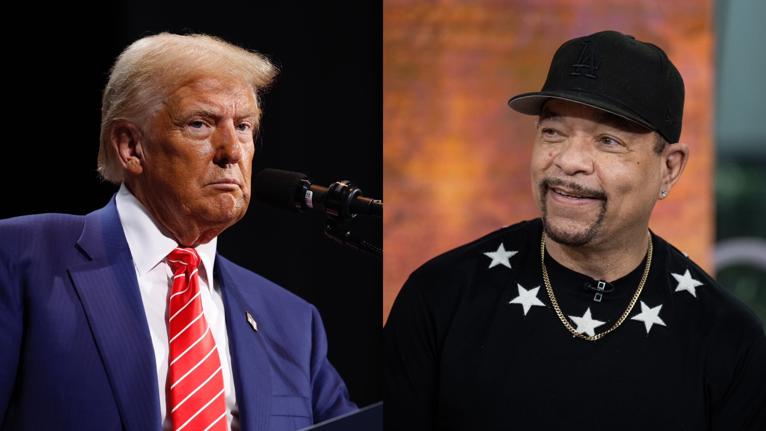 Donald Trump (l.)/Ice-T (r.)