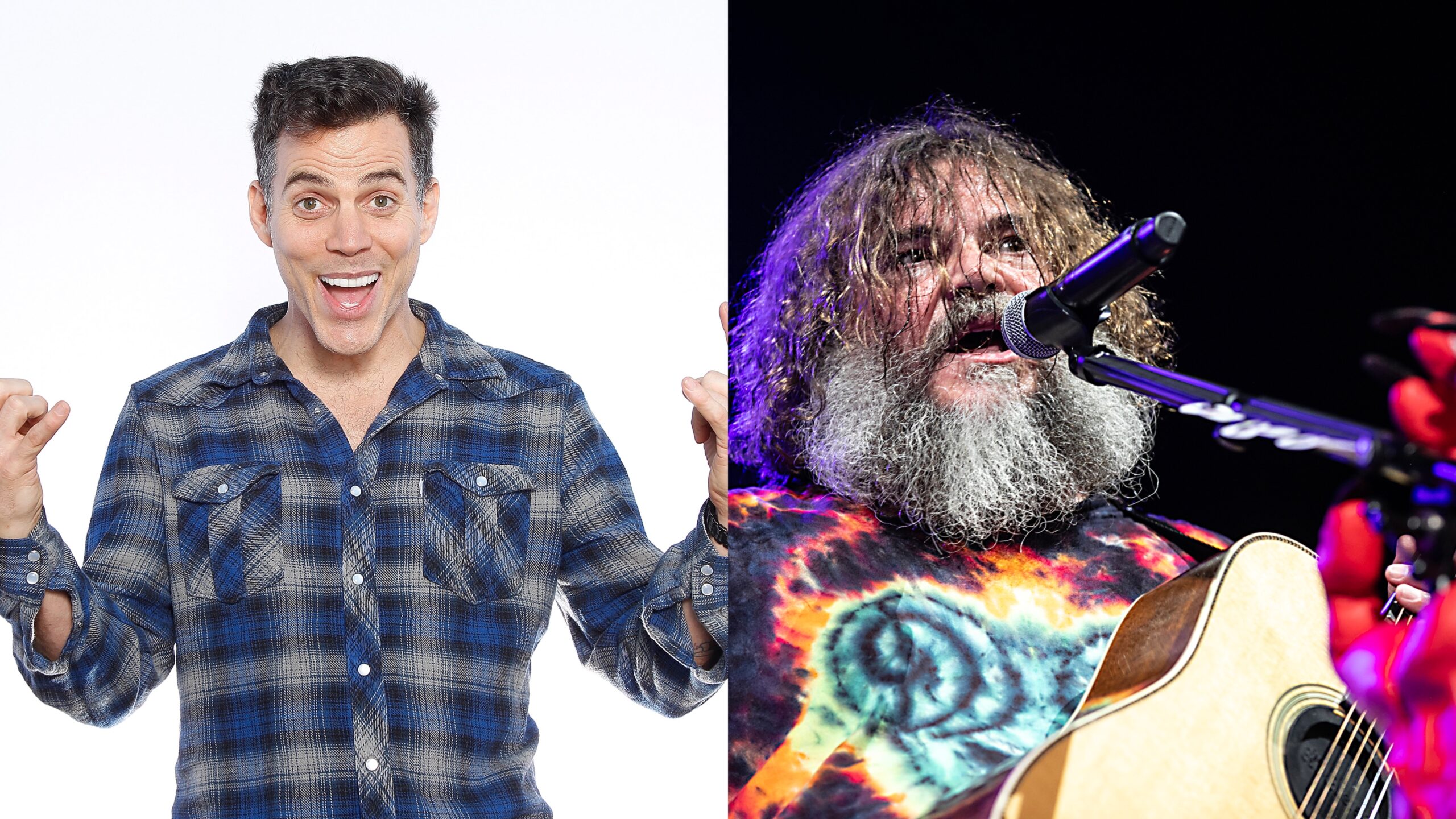 Steve-O (l.) / Jack Black (r.)