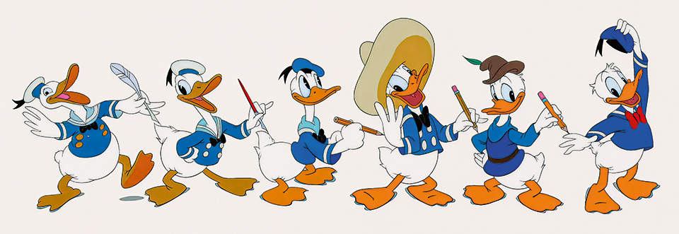 Donald Duck im Wandel der Zeit