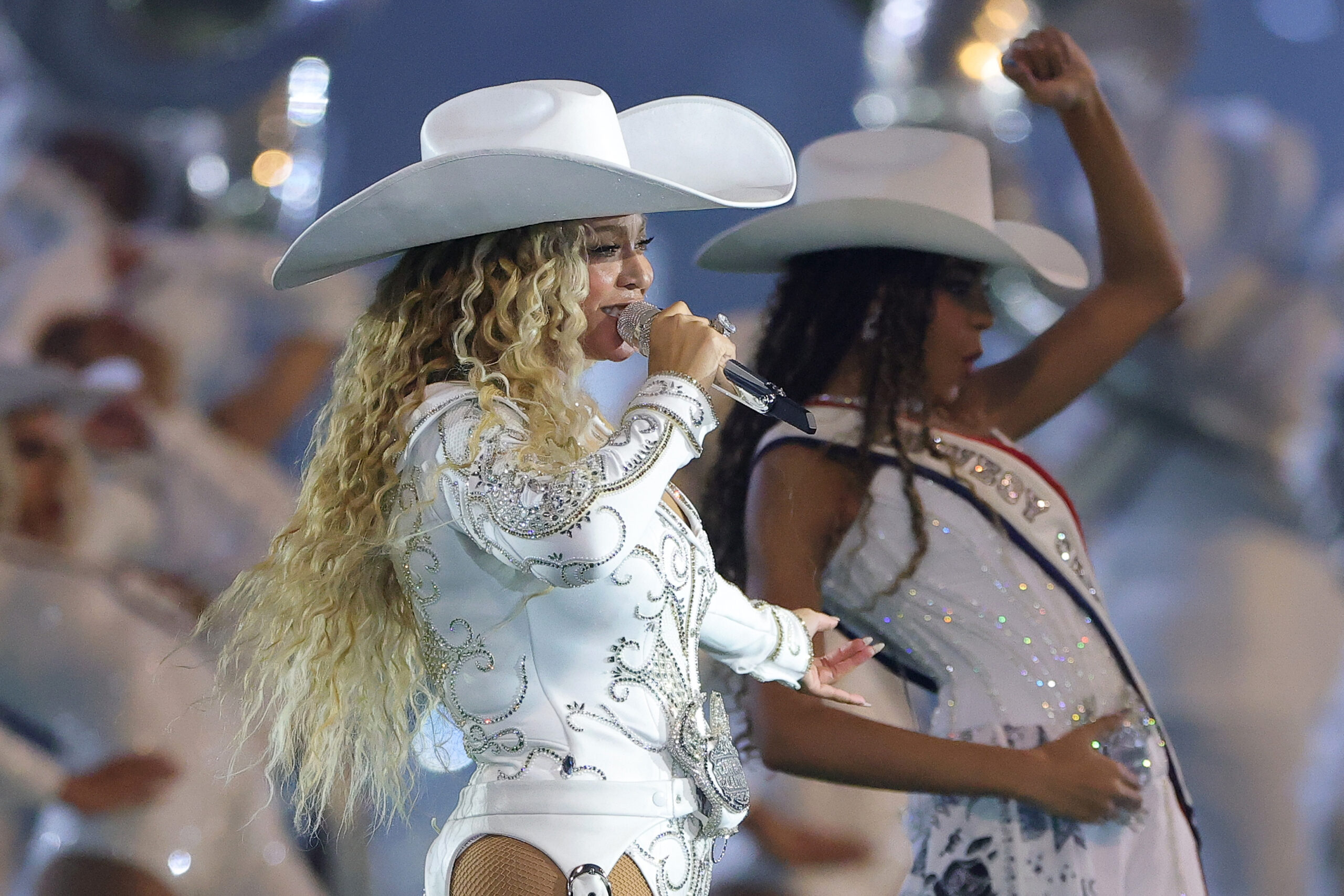 Beyoncé bei ihrer Halbzeitshow in Texas, 2024