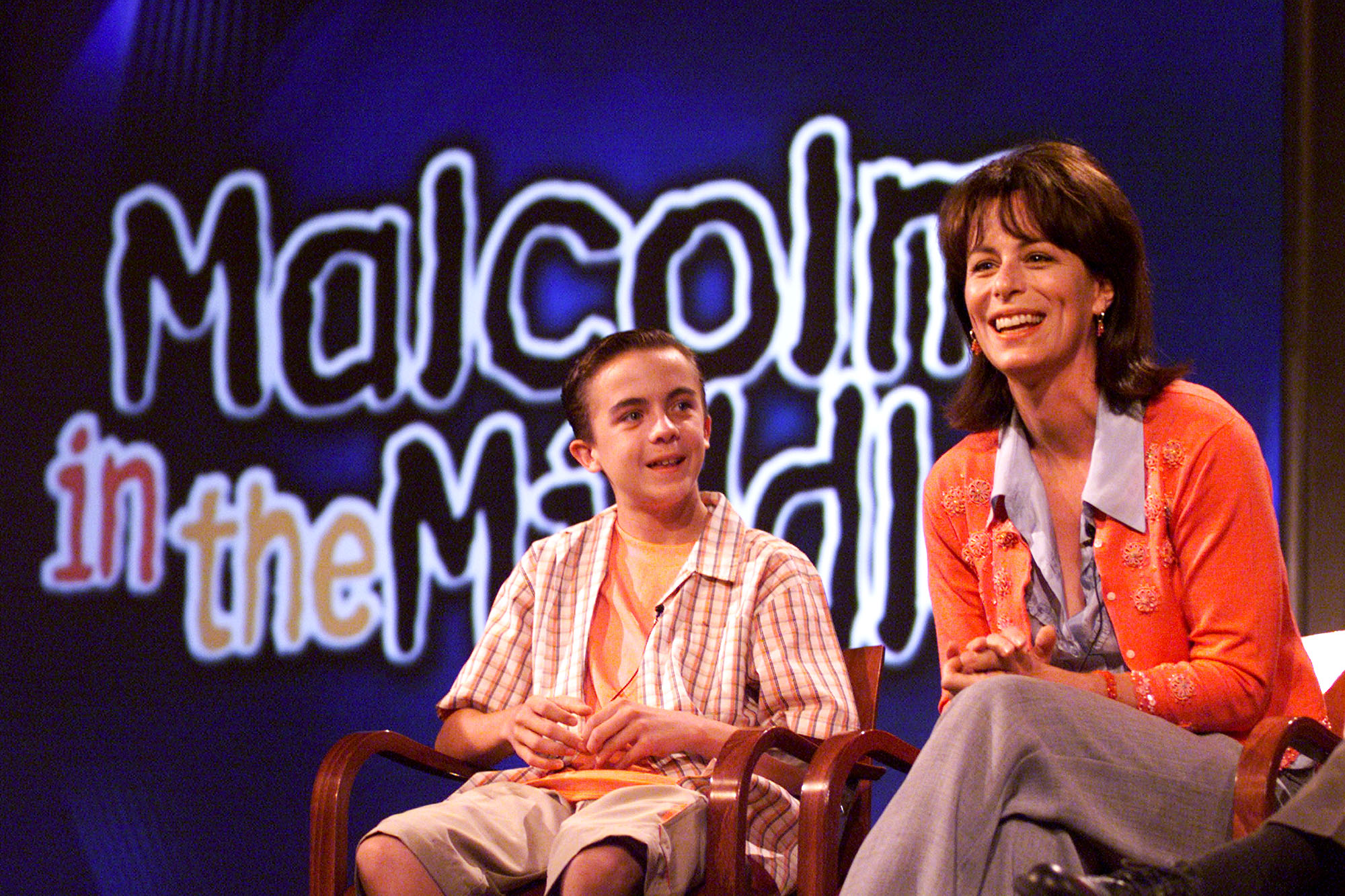 Frankie Muniz (links) und Jane Kaczmarek, 2000